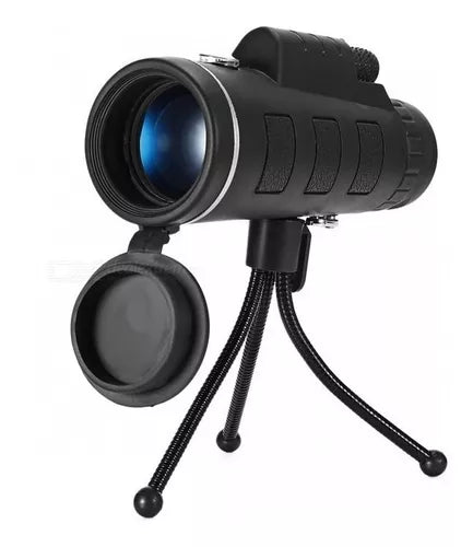 elescopio Monocular HD con Soporte para Celular