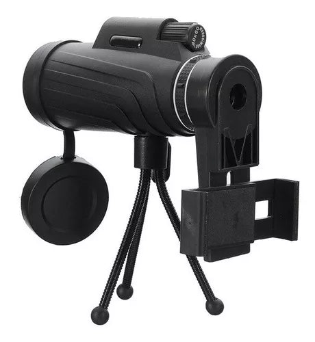 elescopio Monocular HD con Soporte para Celular