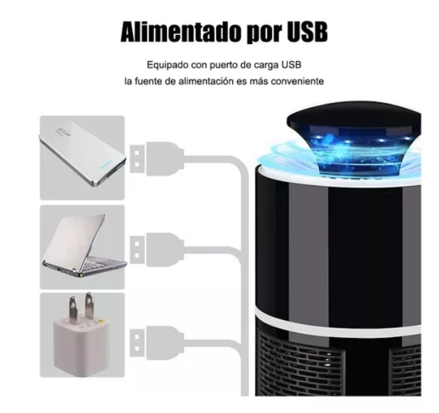 Lámpara Atrapa Mosquitos LED USB Eliminador de Insectos