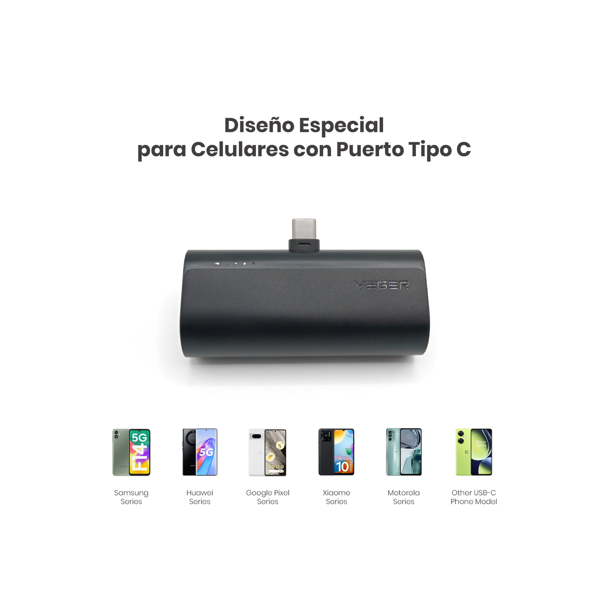 Power Bank Cargador Portátil Tipo C para Celular