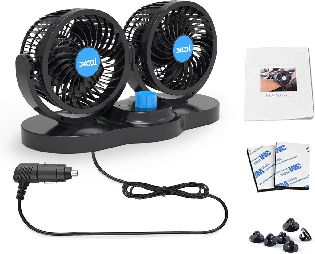 Ventilador Doble para Carro con 2 Velocidades