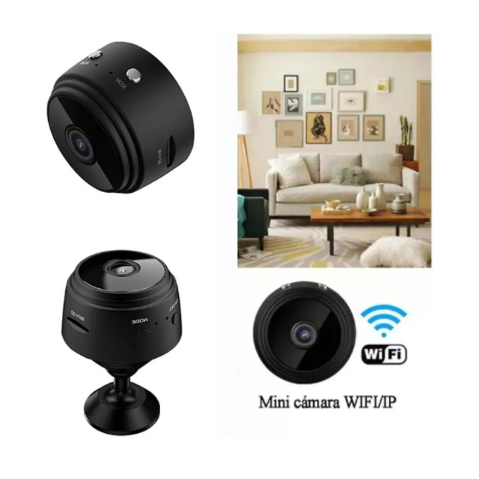 Mini Cámara de Seguridad WiFi A9 HD Vigilancia Portátil