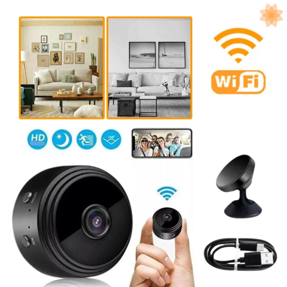Mini Cámara de Seguridad WiFi A9 HD Vigilancia Portátil
