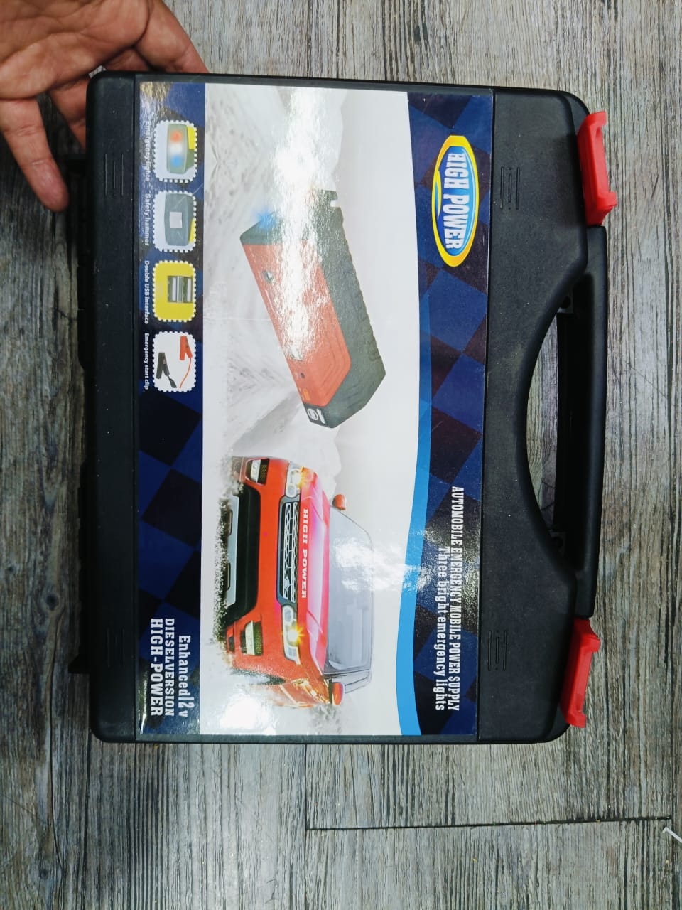 Arrancador de Batería Portátil Multifunción – Power Bank de Alta Potencia y Linterna de Emergencia