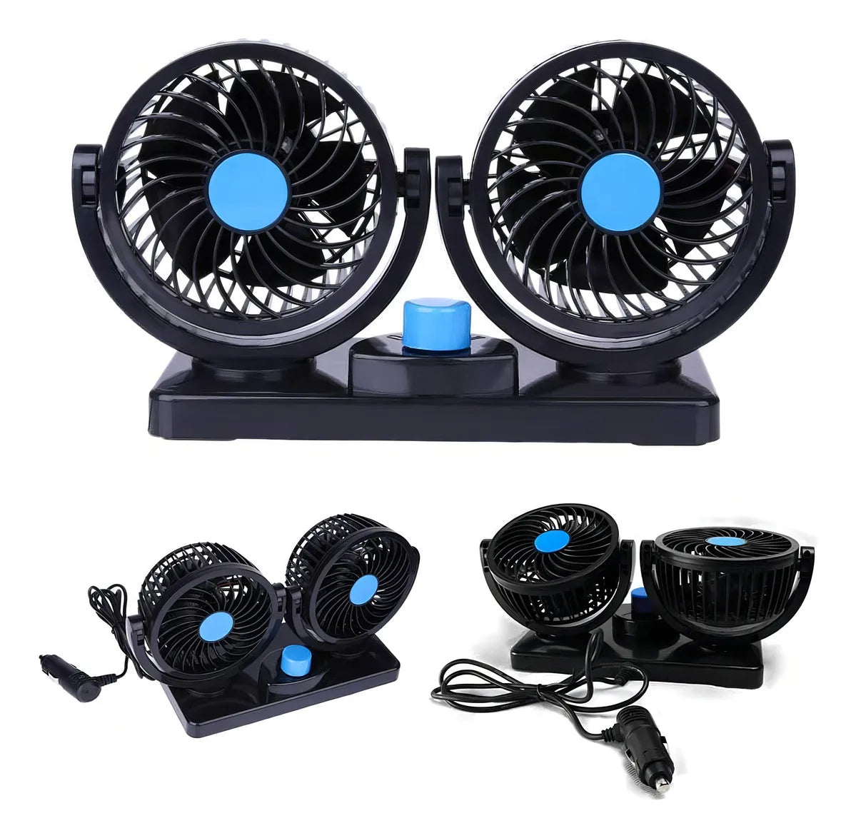 Ventilador Doble para Carro 12V con 2 Velocidades
