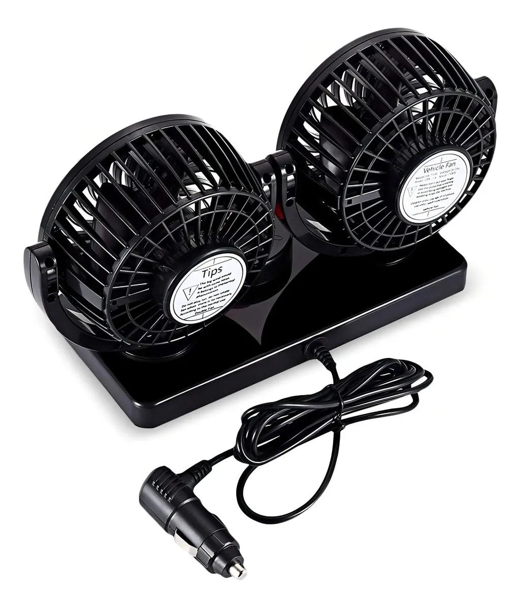 Ventilador Doble para Carro 12V con 2 Velocidades