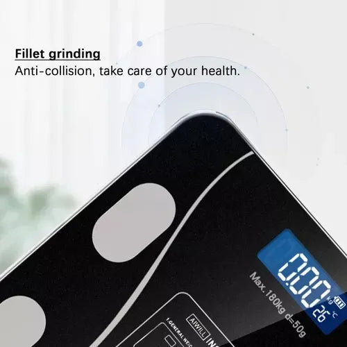 Báscula Digital Inteligente Medidor de Grasa Corporal Bluetooth