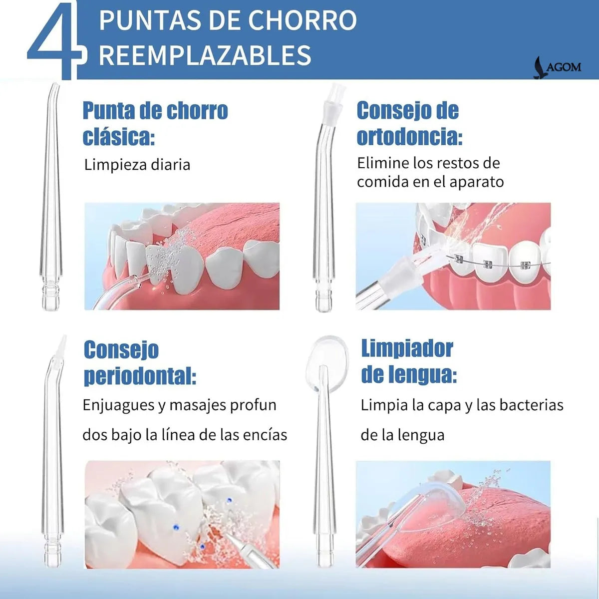 Irrigador Bucal Inalámbrico Portátil Recargable