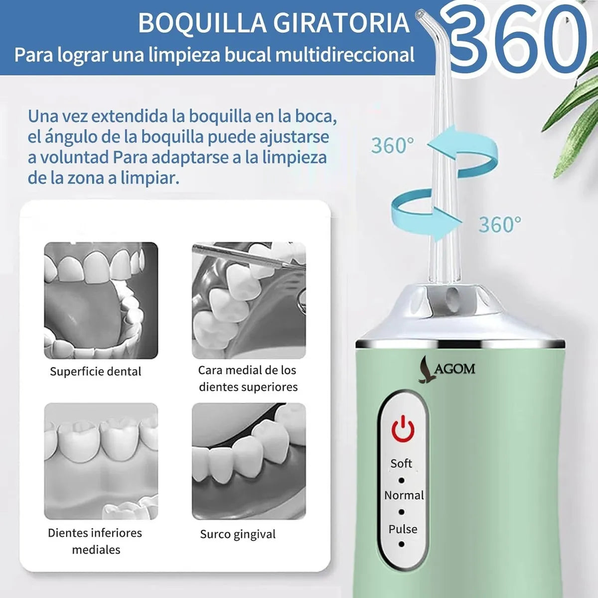 Irrigador Bucal Inalámbrico Portátil Recargable