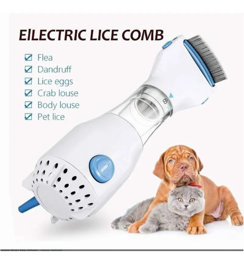 Peine Eléctrico Aspirador para Eliminar Piojos y Liendres