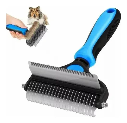 Cepillo Deslanador 2 en 1 para Perros y Gatos Grooming Tool