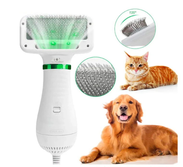 Cepillo Secador 2 en 1 para Mascotas con Aire Caliente