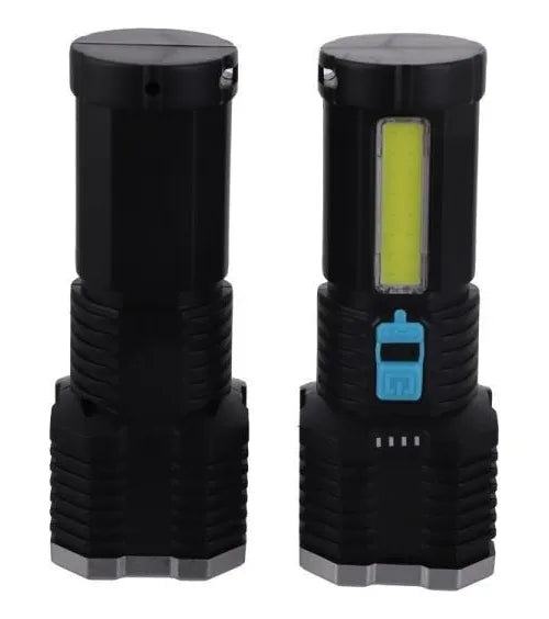 Linterna Táctica LED F-905 – Ultra Potente, Recargable USB y 4 Modos de Iluminación