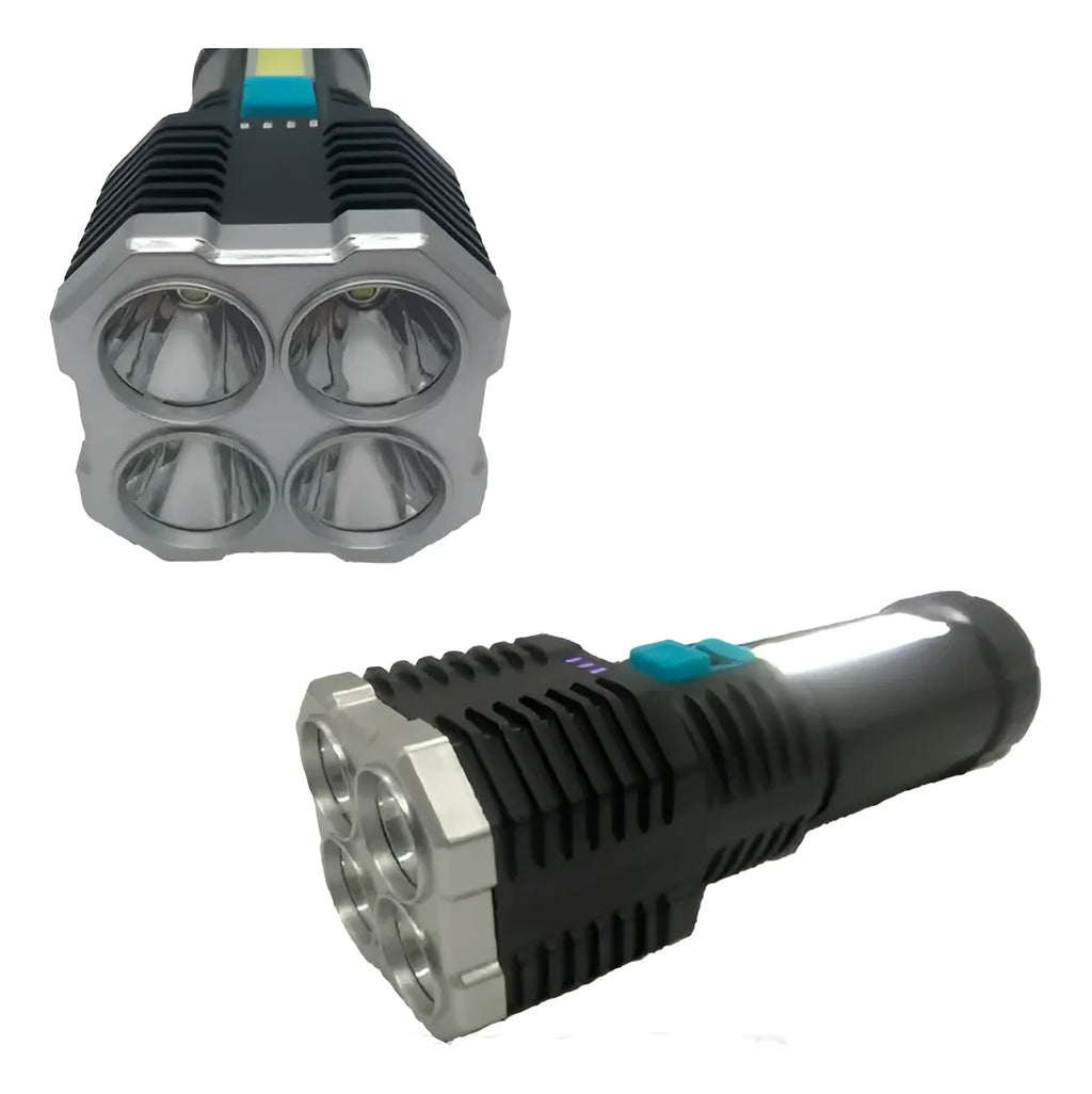 Linterna Táctica LED F-905 – Ultra Potente, Recargable USB y 4 Modos de Iluminación