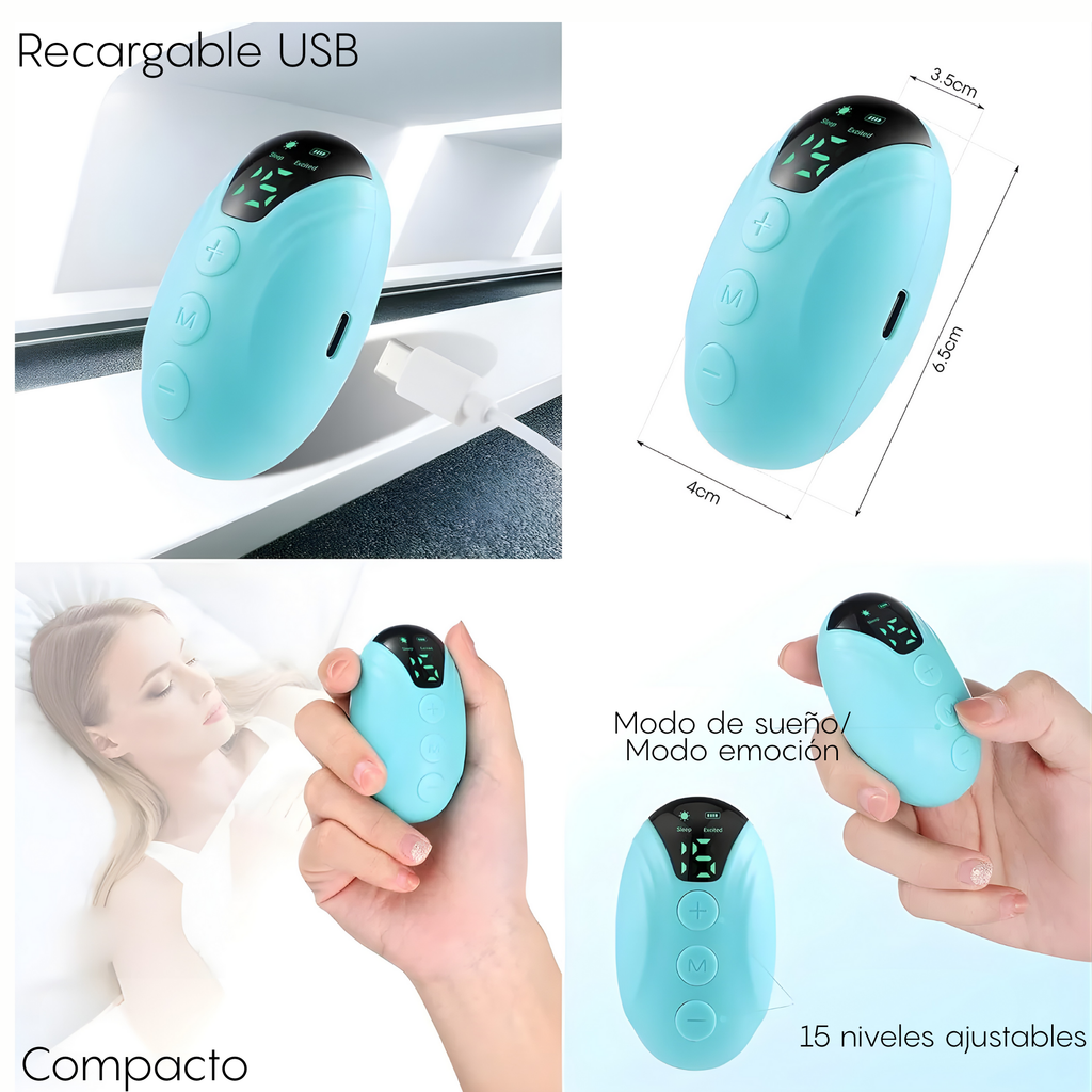 Instrumento Portátil para Aliviar la Ansiedad y el Insomnio – Dispositivo de Relajación mediante Microcorrientes