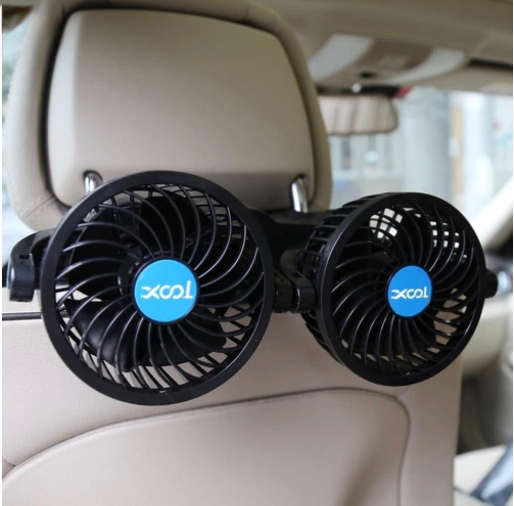 Ventilador Doble para Carro con 2 Velocidades