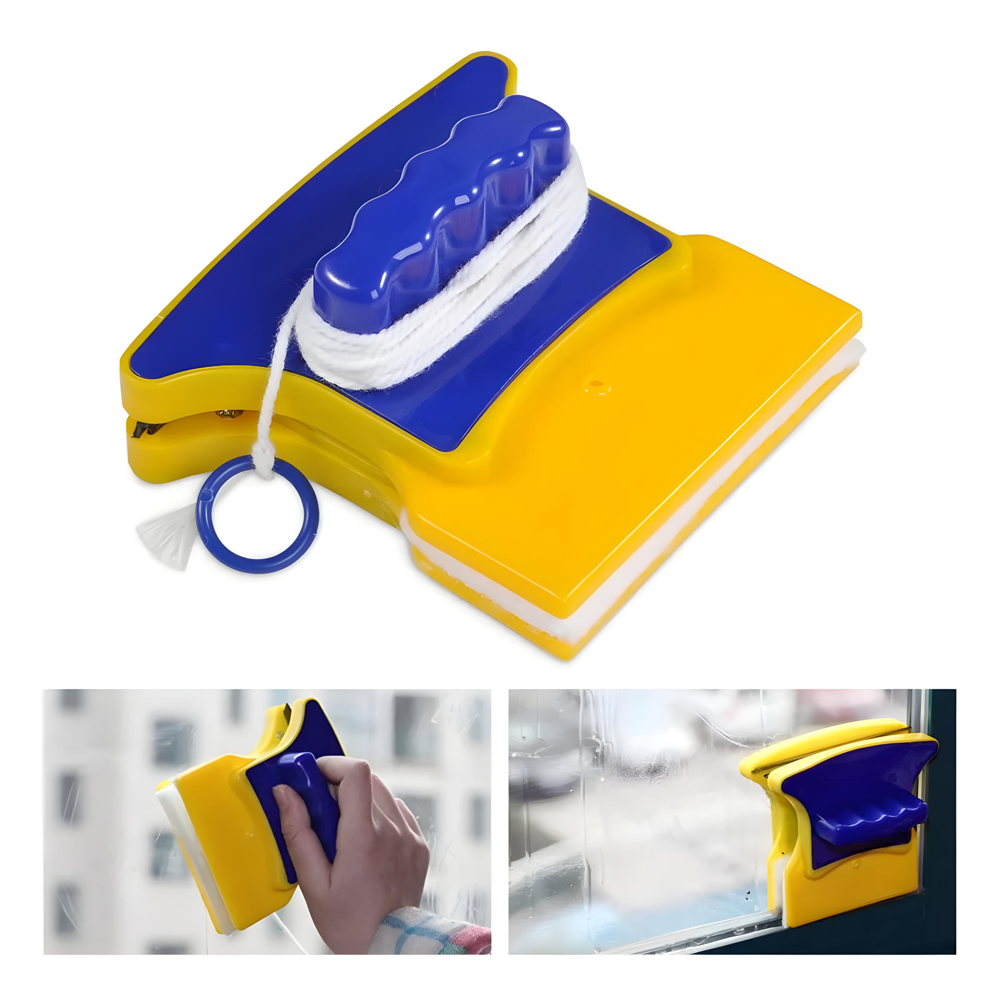 Limpiador Magnético para Ventanas y Vidrios Doble Cara