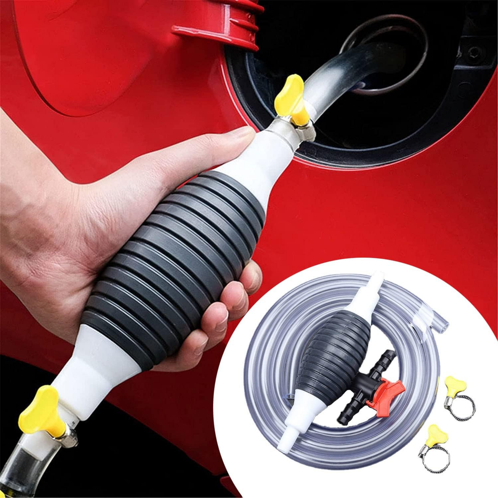 Bomba Manual de Sifón para Transferir Gasolina y Líquidos