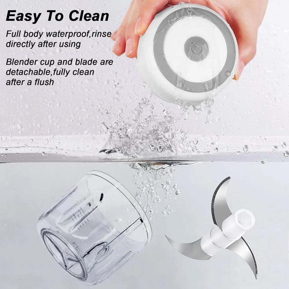 Mini Procesador de Alimentos Eléctrico Portátil - USB 250ml