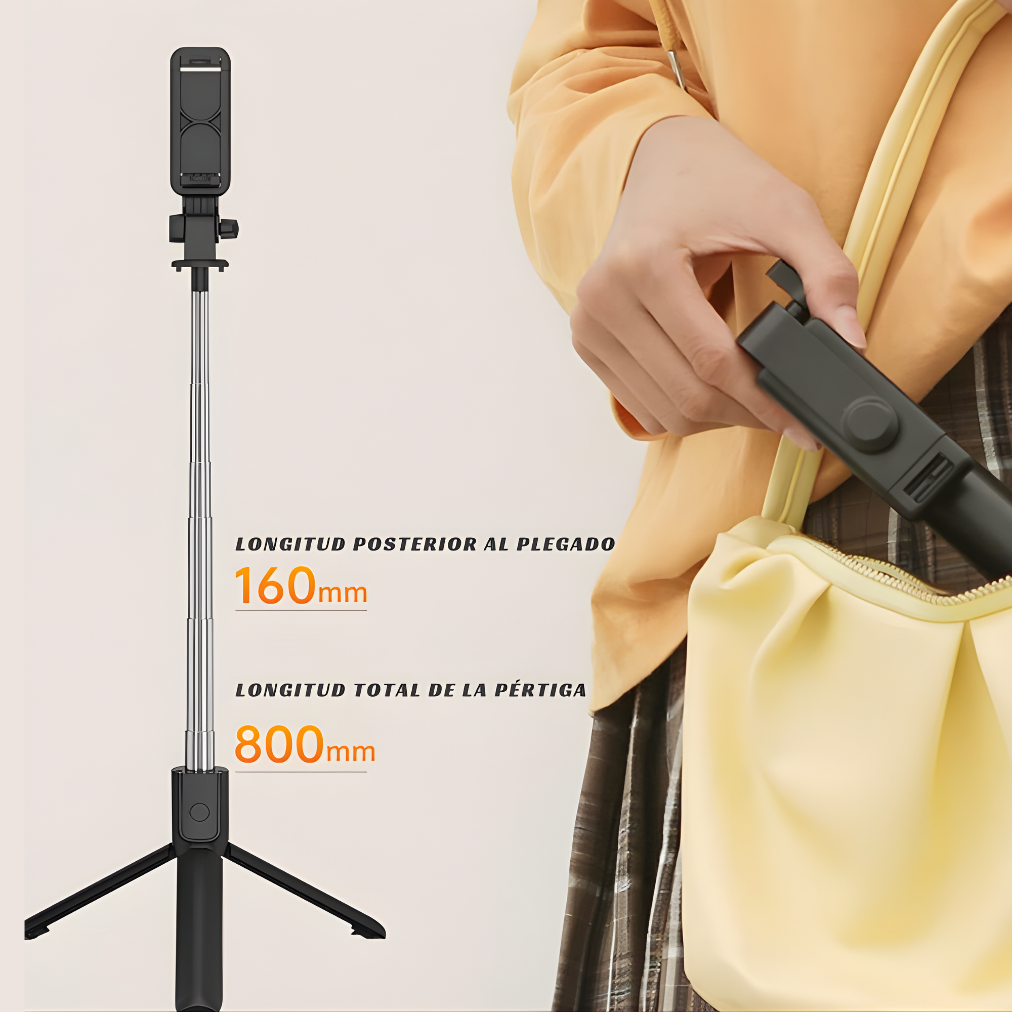 Bastón Selfie Bluetooth con Tripié para Celular