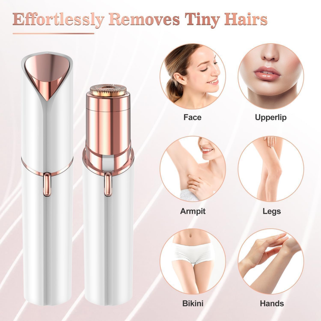 Depiladora Eléctrica Facial y de Cejas – Precisión Sin Dolor y Diseño Portátil "Tipo Labial"