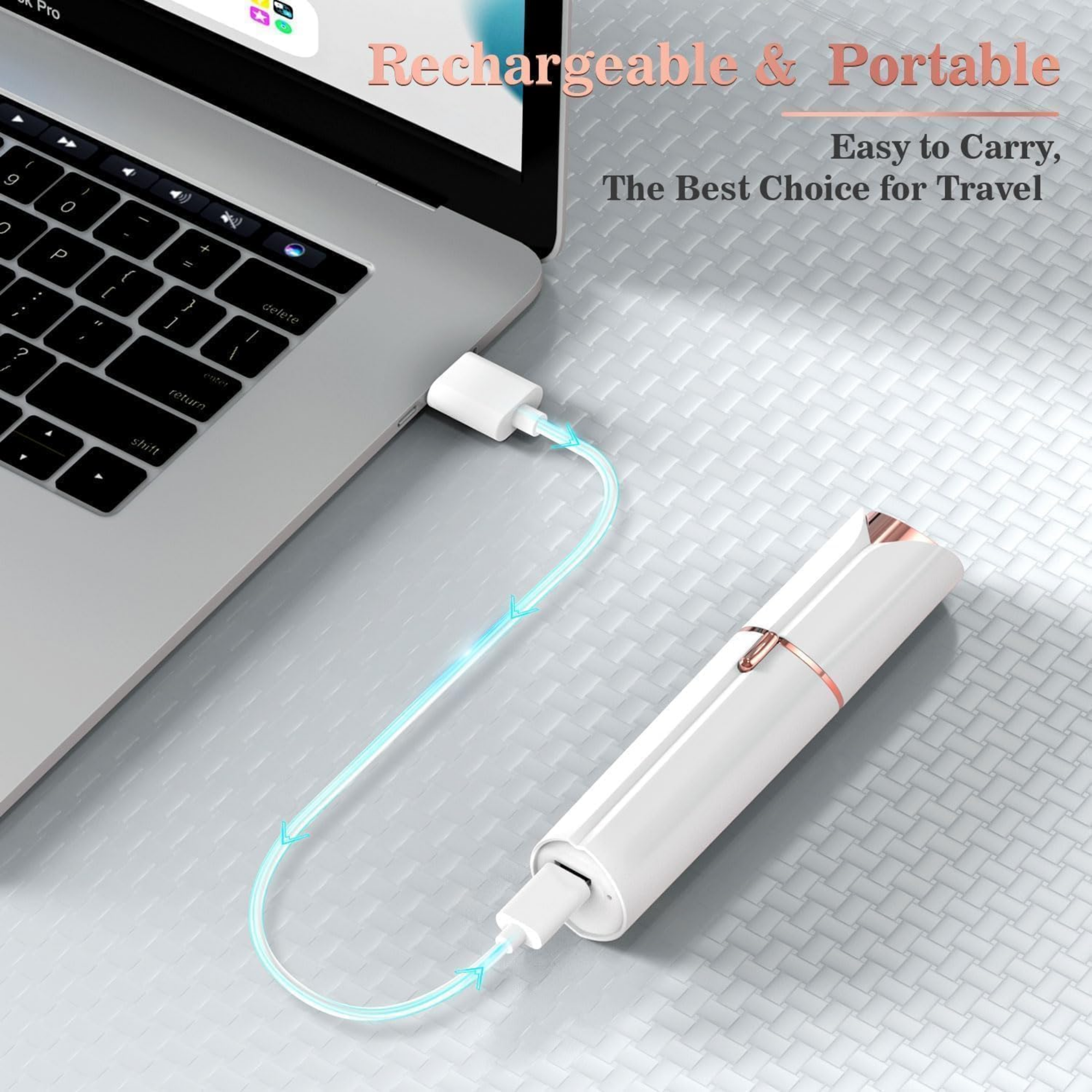 Depiladora Eléctrica Facial y de Cejas – Precisión Sin Dolor y Diseño Portátil "Tipo Labial"