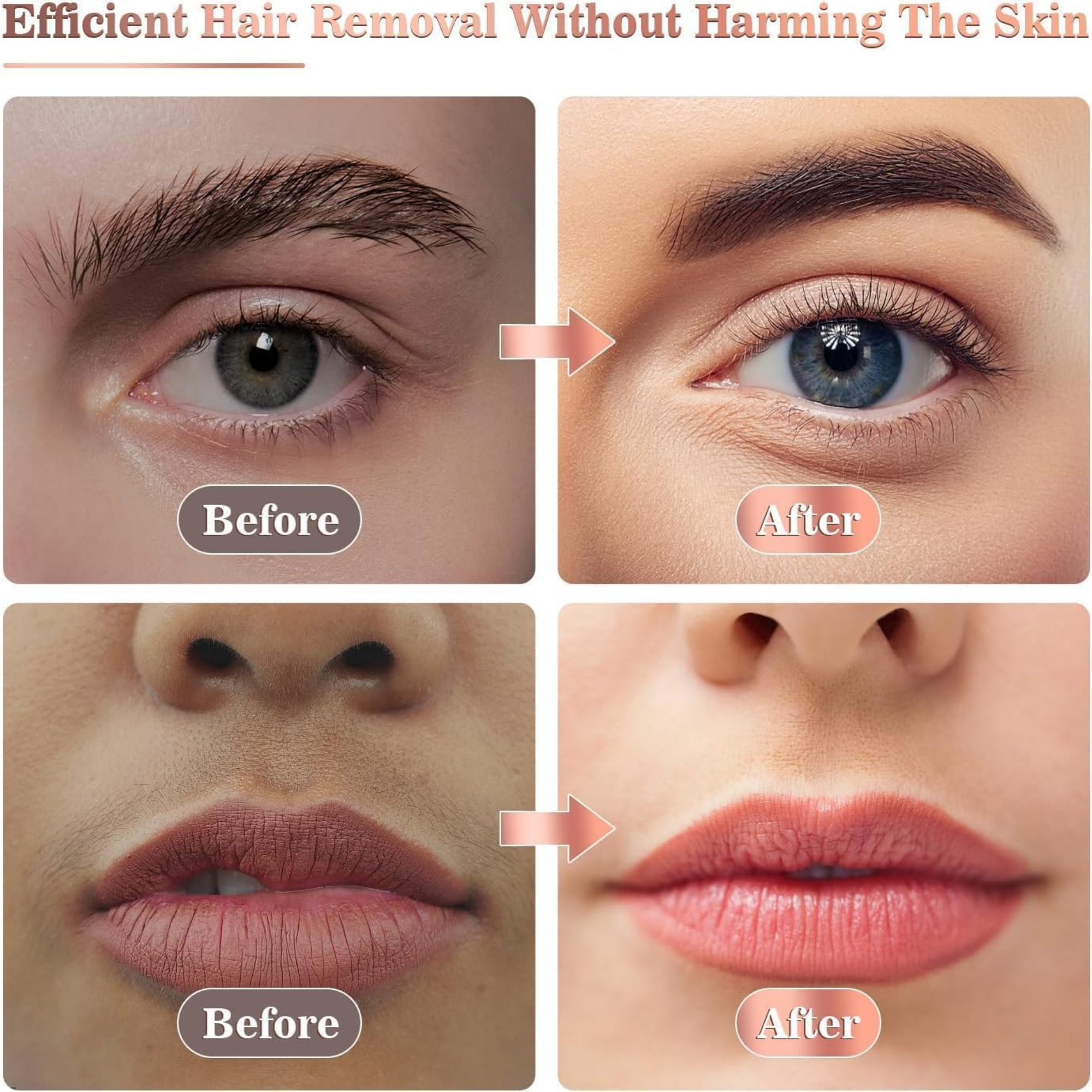 Depiladora Eléctrica Facial y de Cejas – Precisión Sin Dolor y Diseño Portátil "Tipo Labial"