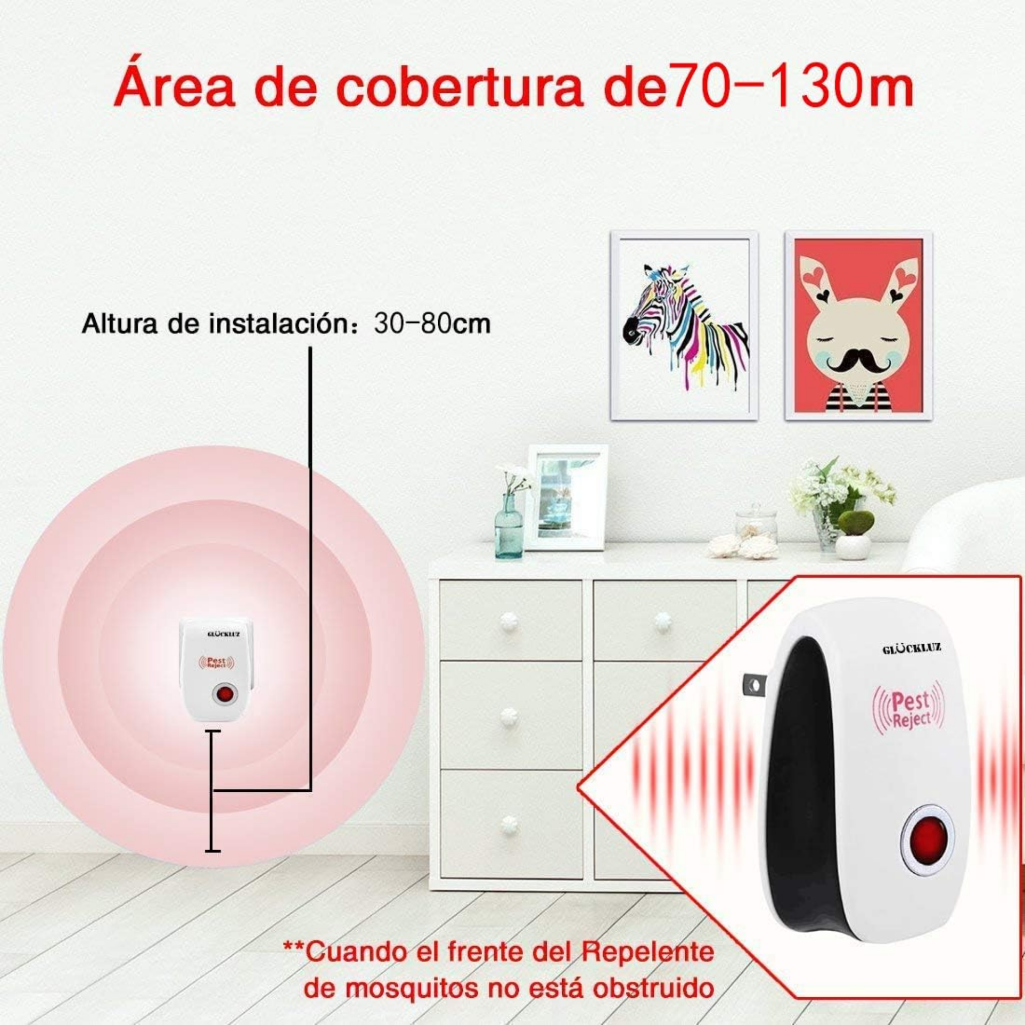 Repelente Ultrasónico de Plagas para Hogar Pest Reject