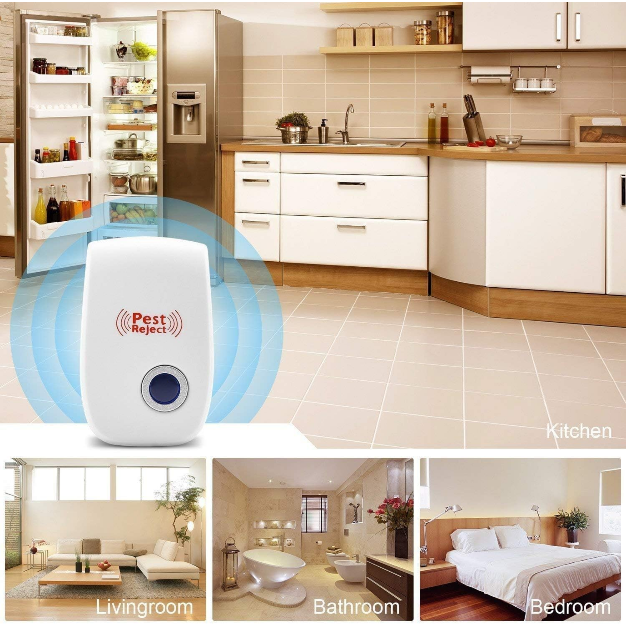 Repelente Ultrasónico de Plagas para Hogar Pest Reject