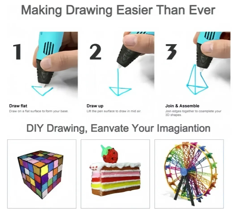 Pluma 3D para Dibujar y Crear Figuras en 3D