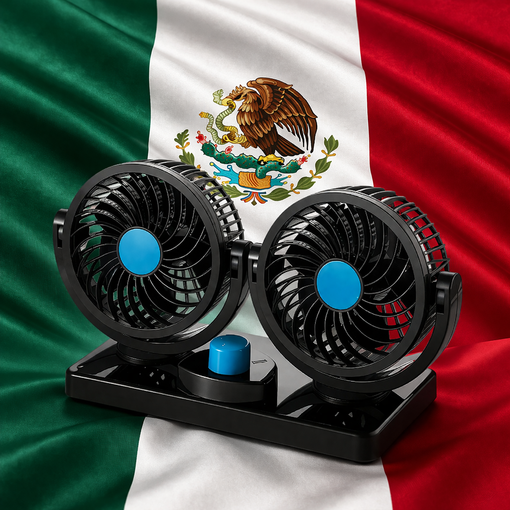 Ventilador Doble para Carro 12V con 2 Velocidades